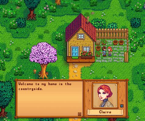 where does claire live stardew valley|Inside Claire's house : r/StardewValleyExpanded .